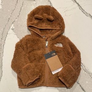 NWT North Face Baby Bear Fuzzy Hoodie Zip Up size 3-6 months